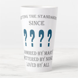 誕生日年名の追加日ラブパパファミリ青 カフェラテマグ