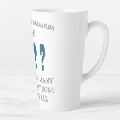 誕生日年名の追加日ラブパパファミリ青 カフェラテマグ (右)