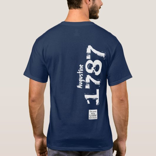 誕生日年名追加の凡例ヴィンテージ Tシャツ (裏面)