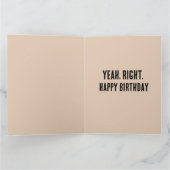 誕生日年老いた挨拶おもしろいカード カード (内部)