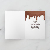 誕生日年齢とチョコレートおもしろい カード (内部)