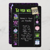 誕生日年1930招待状 招待状 (正面/裏面)