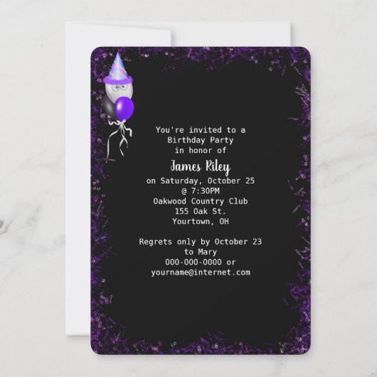 誕生日年1935招待状 招待状 (裏面)