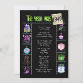 誕生日年1949招待状 招待状 (正面)