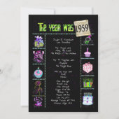 誕生日年1959招待状 招待状 (正面)