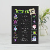 誕生日年1959招待状 招待状 (スタンド正面)