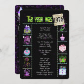 誕生日年1976招待状 招待状 (正面/裏面)