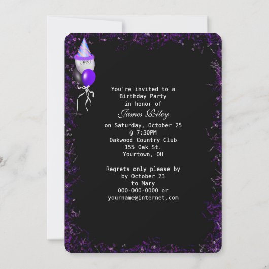 誕生日年1981招待状 招待状 (裏面)