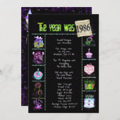誕生日年1986招待状 招待状 (正面/裏面)