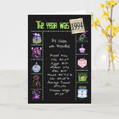 誕生日年1994おもしろいトリビア事実 カード (黄色い花)