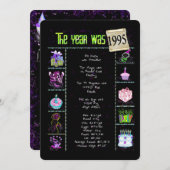 誕生日年1995招待状 招待状 (正面/裏面)