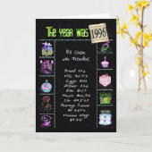 誕生日年1996おもしろいトリビア事実 カード (黄色い花)