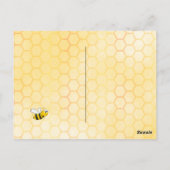誕生日幸せでぶつぶつ蜂のパーティーは日付を保存 ポストカード (裏面)