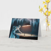 誕生日幽霊遊のプール カード (黄色い花)