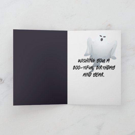 誕生日幽霊 カード (内部)