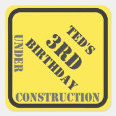 誕生日建築シール スクエアシール (正面)