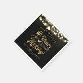 誕生日弦の製造の光年 スタンダードカクテルナプキン (角)