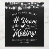 誕生日弦の製造の光年 ワインラベル (シングルラベル)