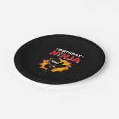 誕生日忍者テーマパーティー – 誕生日忍者デザイン ペーパープレート (アングル)