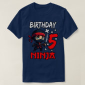 誕生日忍者5キッズ5th誕生日 tシャツ (デザイン正面)