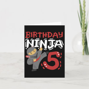 誕生日忍者5歳空手キッズ5歳の誕生日 カード