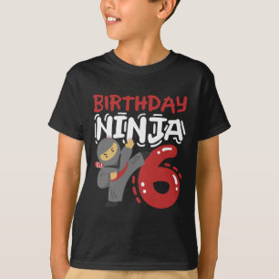 誕生日忍者6歳空手キッズ6歳の誕生日 Tシャツ