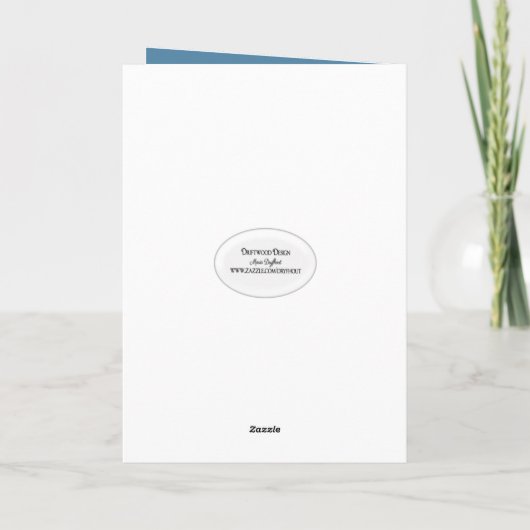 誕生日忘れの花 – 瓶の中の花 カード (裏面)