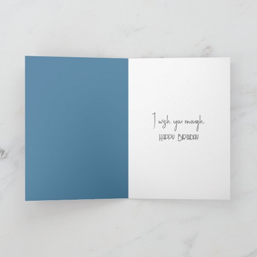 誕生日忘れの花 – 瓶の中の花 カード (内部)