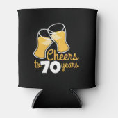 誕生日応援から70年ハッピーバースデービール 缶クーラー (正面)