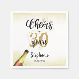 誕生日応援から# YEARS黒金ゴールドスクリプト スタンダードカクテルナプキン