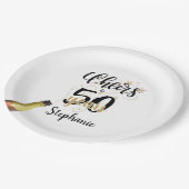 誕生日応援から# YEARS黒金ゴールドスクリプト ペーパープレート (アングル)