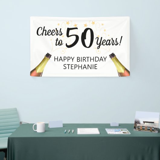 誕生日応援からYEARSスクリプトカスタムの色 横断幕 (トレードショー)