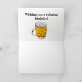 誕生日応援とビアーカードのラウンド カード (内部)