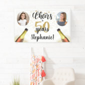 誕生日応援へ#年ブラック金ゴールド2 Photo 横断幕 (インサイチュ)