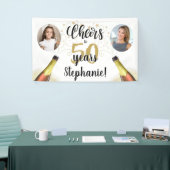 誕生日応援へ#年ブラック金ゴールド2 Photo 横断幕 (トレードショー)