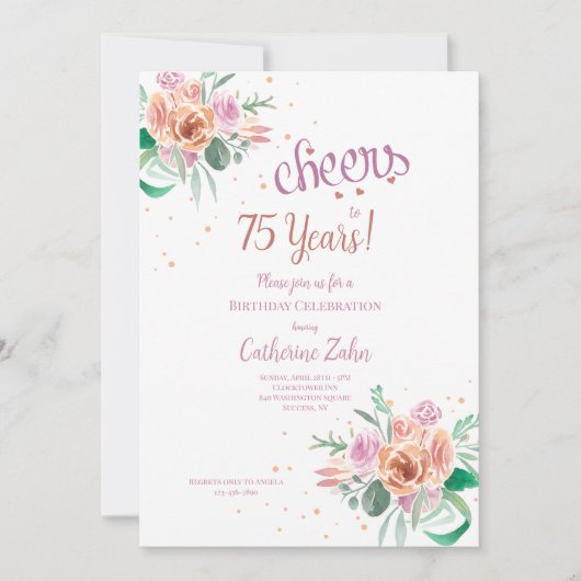 誕生日応援招待状 招待状 (正面)