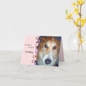 誕生日応答コ縁どリー カード (黄色い花)