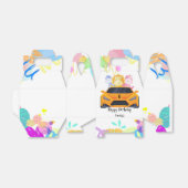 誕生日恐竜のレーシングカー少年イエローレーシングキッド フェイバーボックス (折り畳みなし)