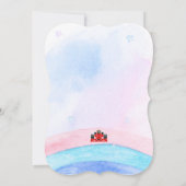 誕生日恐竜のレースカーボーイレッドレーシングキッズナム 招待状 (裏面)