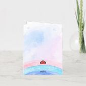 誕生日恐竜のレースカーボーイレッドレーシングキッズナム 招待状 (裏面)