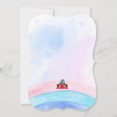 誕生日恐竜のレースカーボーイレッドレーシングキッズナム 招待状 (裏面)