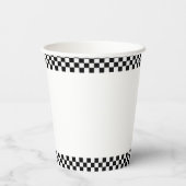 誕生日恐竜のレースカー赤い男の子の名前 紙コップ (裏面)