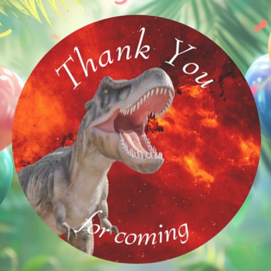 誕生日恐竜の火ジュラシック世界 ラウンドシール