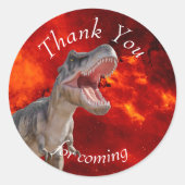 誕生日恐竜の火ジュラシック世界 ラウンドシール (正面)