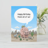 誕生日恐竜の願い カード (スタンド正面)