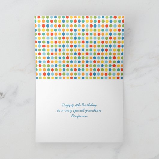 誕生日恐竜トリケラトプス名前をカスタムする時代 カード (内部)