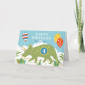 誕生日恐竜トリケラトプス名前をカスタムする時代 カード (正面)