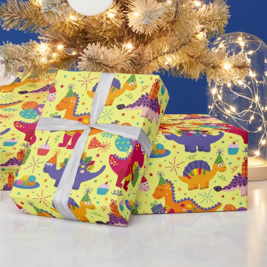 誕生日恐竜ラッピング紙 ラッピングペーパー (クリスマス)