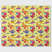 誕生日恐竜ラッピング紙 ラッピングペーパー (フラット)