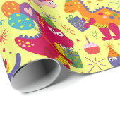 誕生日恐竜ラッピング紙 ラッピングペーパー (ロールコーナー)